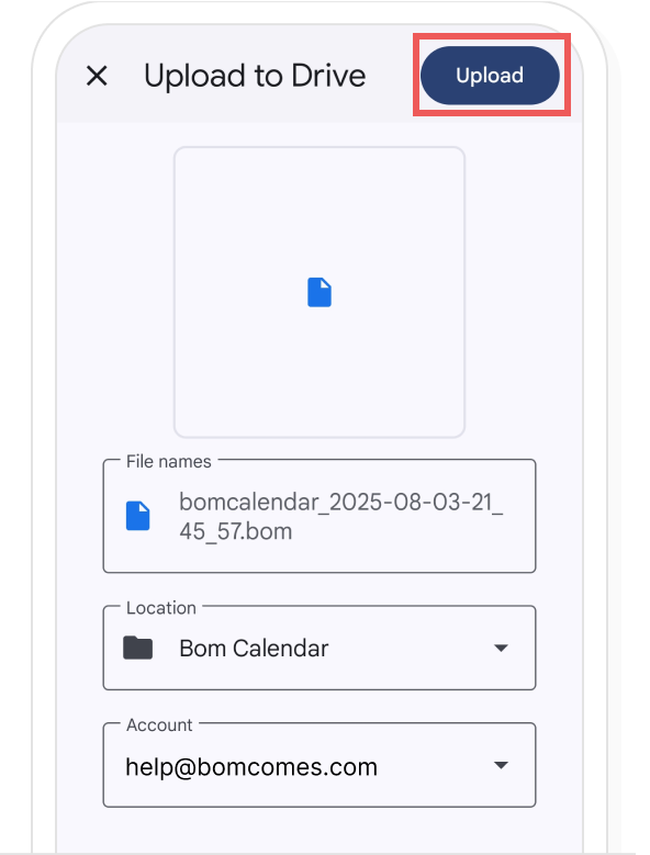 Android data backup, step 4