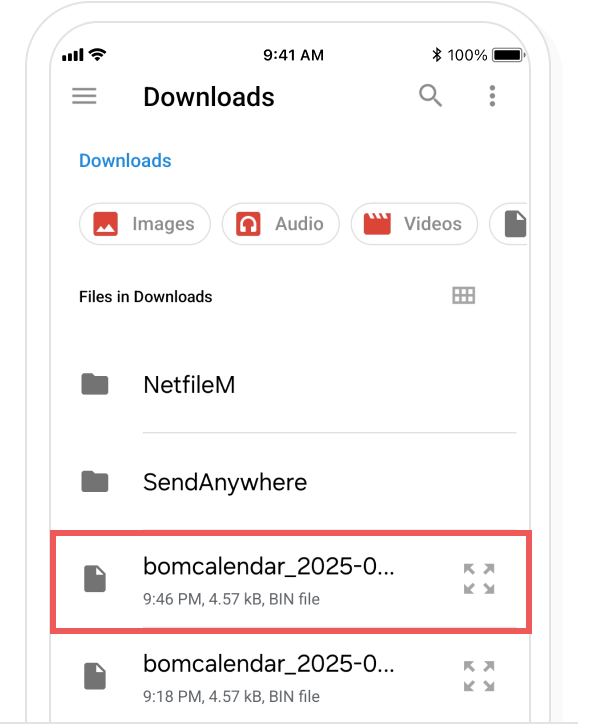 Android data restore, step 3