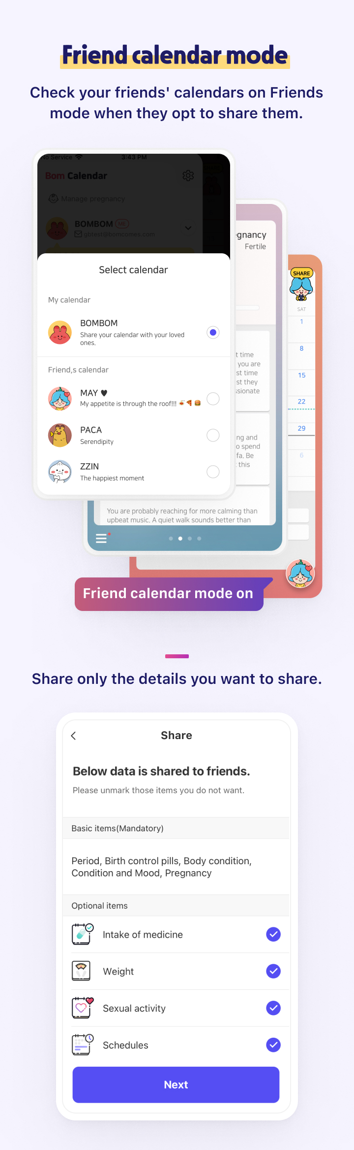 Calendar sharing guide, step 2
