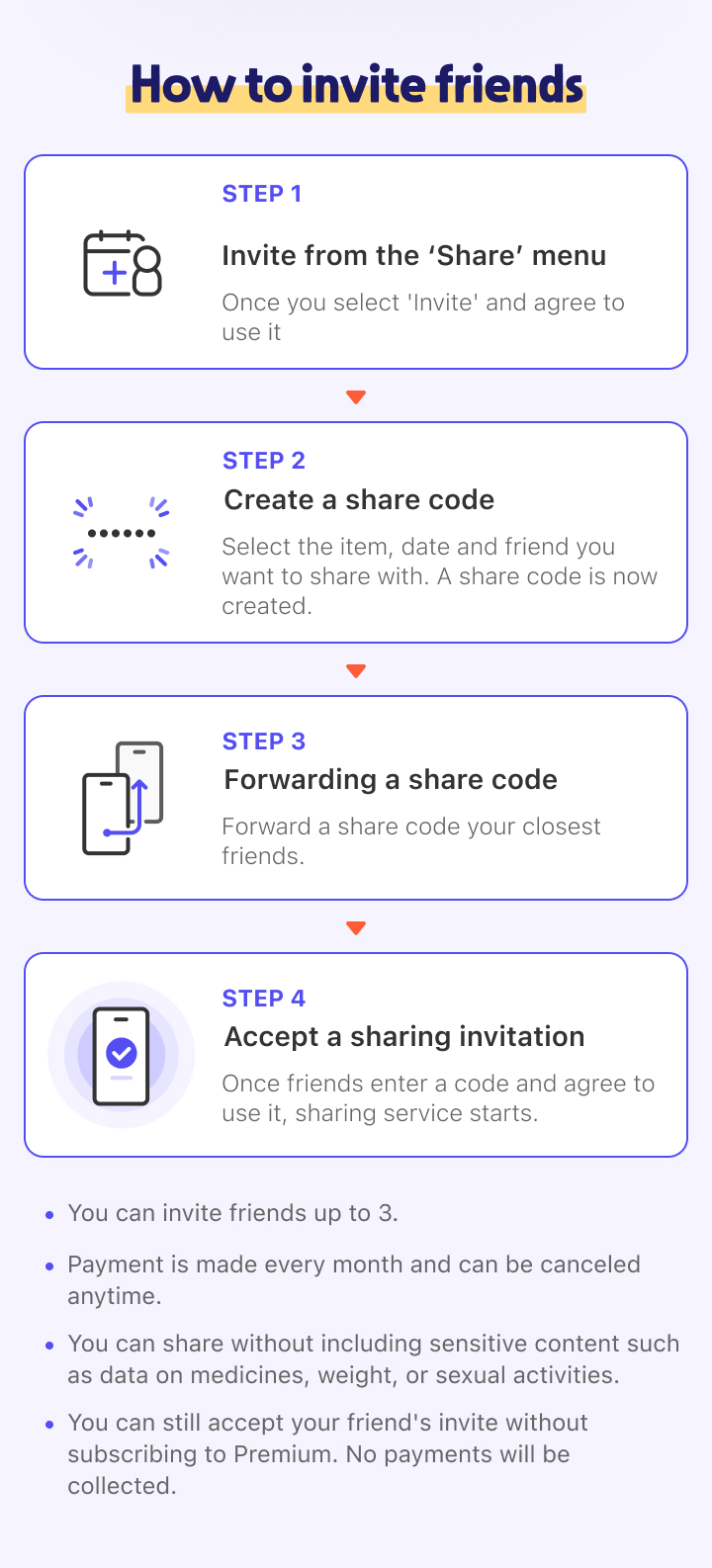 Calendar sharing guide, step 3
